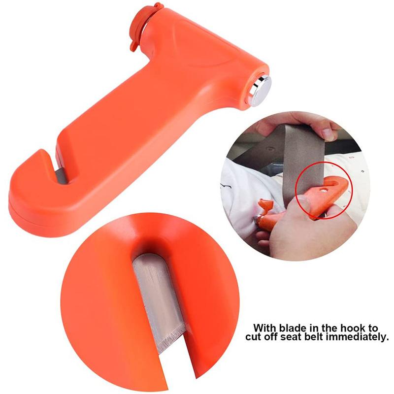 Car-Mounted Multi-Functional Rescue Hammer with Safety Strap Emergency Window-Breaking Device