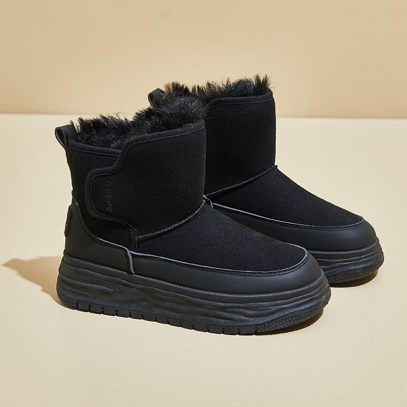 2024 Women's Plus Velvet High-Top Snow Boots: Warm, Casual Korean-Style Winter Shoes XFH569