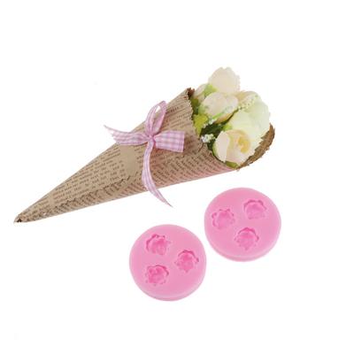 3D Roos Bloem Siliconen Fondant Vorm Cake Decoratie Chocolade Suikerwerk Bakvorm