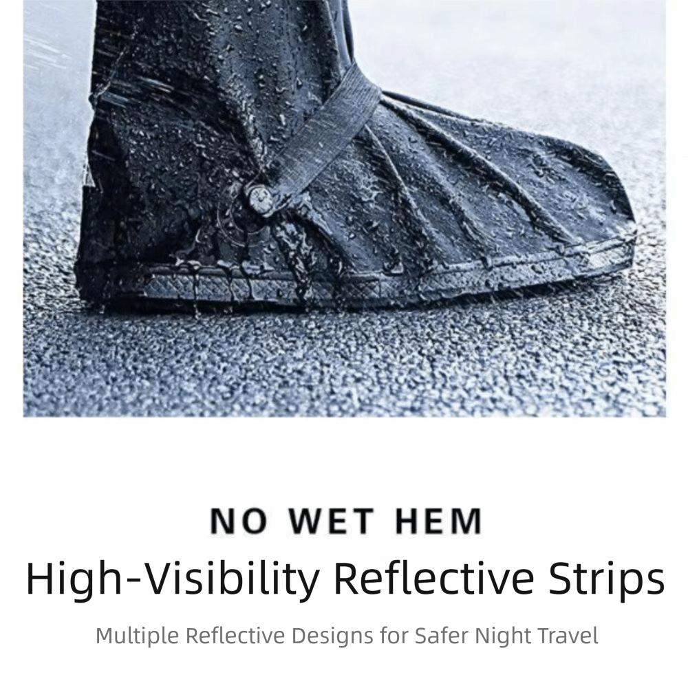Foot Covers High Tube Rain Boots 42cm Tall Thick Shoe Cover Wear-Resistant Durable Rain Shoe Covers Outdoor Use