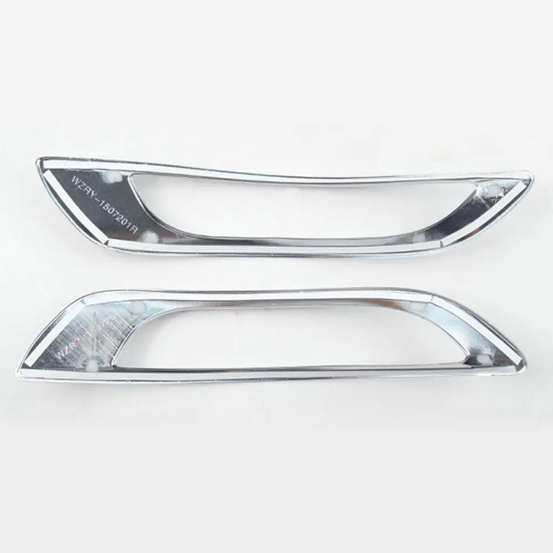For 2017-2019 Peugeot 5008 Exterior Rear Fog Light Lamp Cover Trim 2Pcs Chrome ABS Decorative Car-styling Accessories