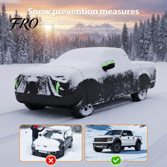 Waterproof Car Cover for Automobiles, All Weather UV Protection Outdoor Full Exterior Cover, Rain Sun Snow Protector with Door Zipper, 242x81x77 inch,