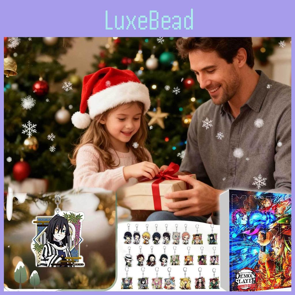 Demon Slayer Christmas Keychain Toy Gift With Acrylic Characters Accessories