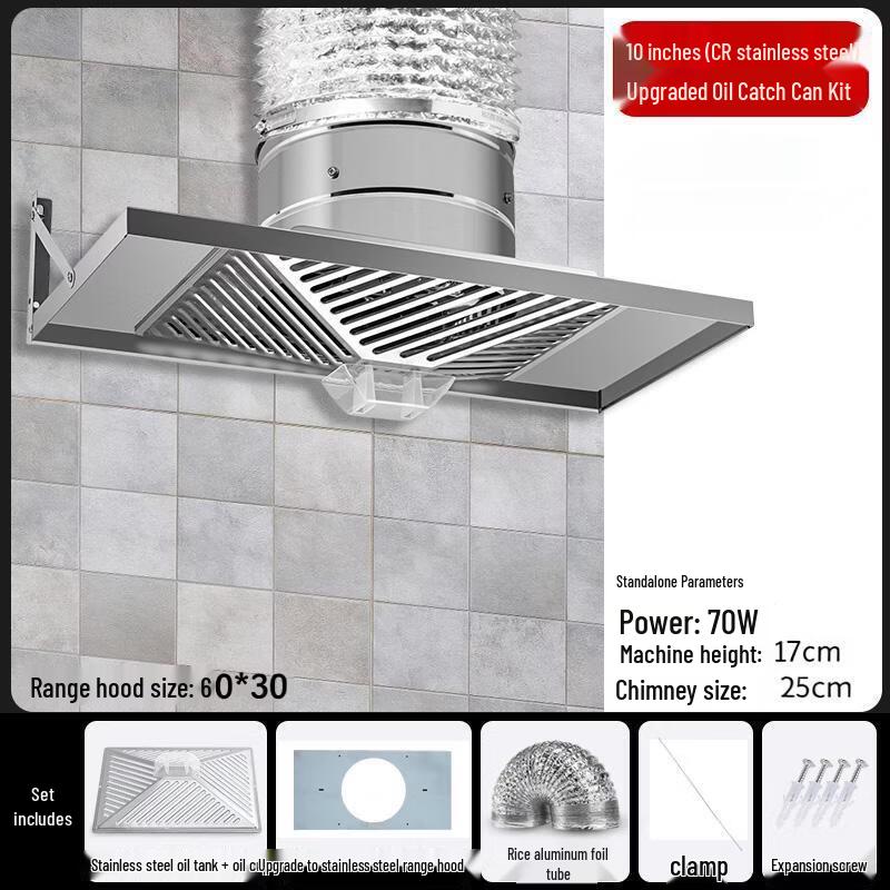 OLOEY Upgraded 304 Stainless Steel Kitchen Exhaust Fan