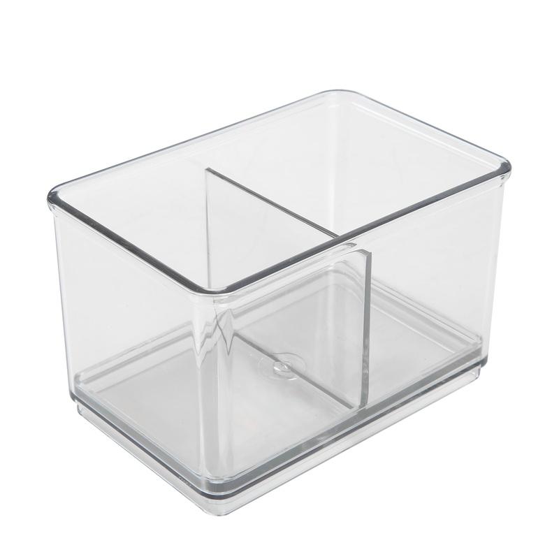 4 Piece Office Desktop Organizer Storage System Clear Plastic Desk Accessories Modular Design Office Home School Use