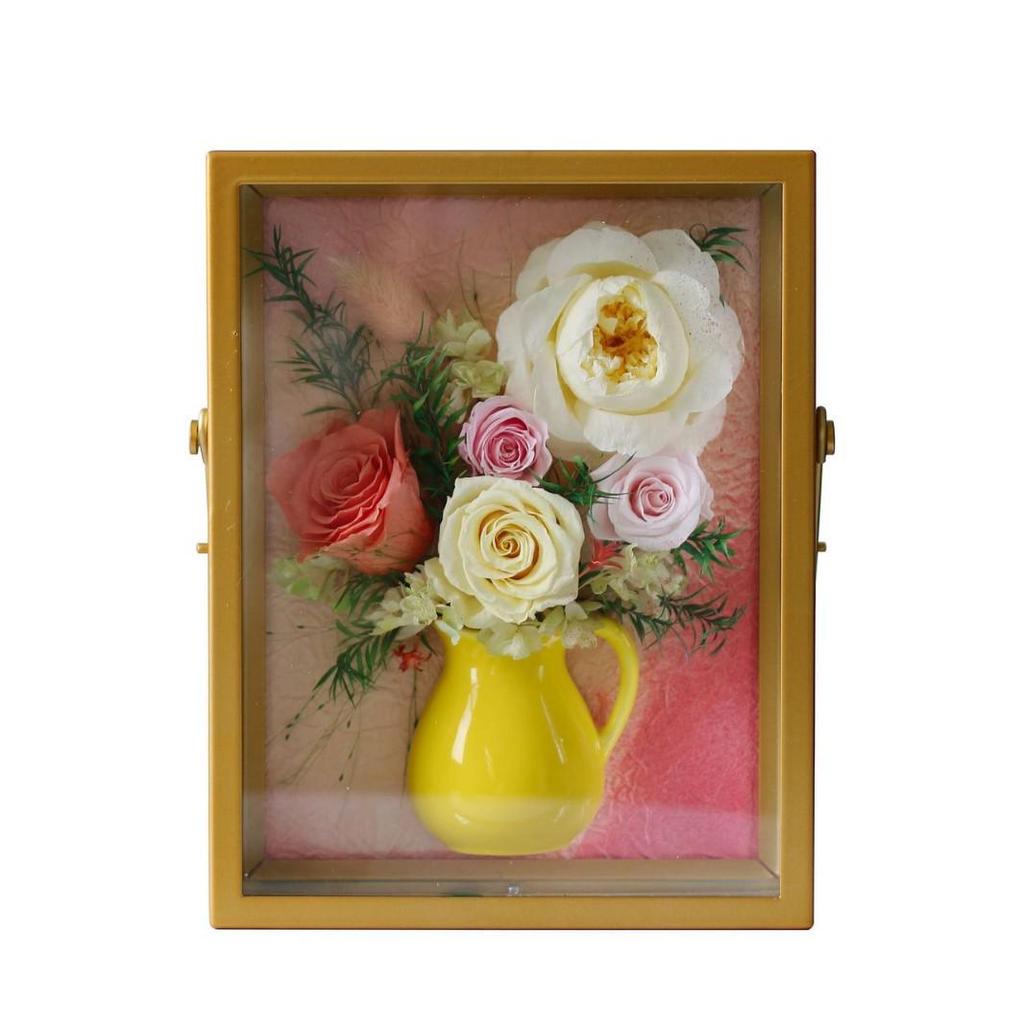 Everlasting Rose Vase & Frame - 3D Floral Gift for Mother's Day, Birthdays & Home Decor
