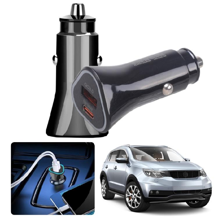 Portable 38W Double  USB Car Chargers Plastic Vehicle Chargers Simple Operate for Safe & Efficient Multiple Device Charg