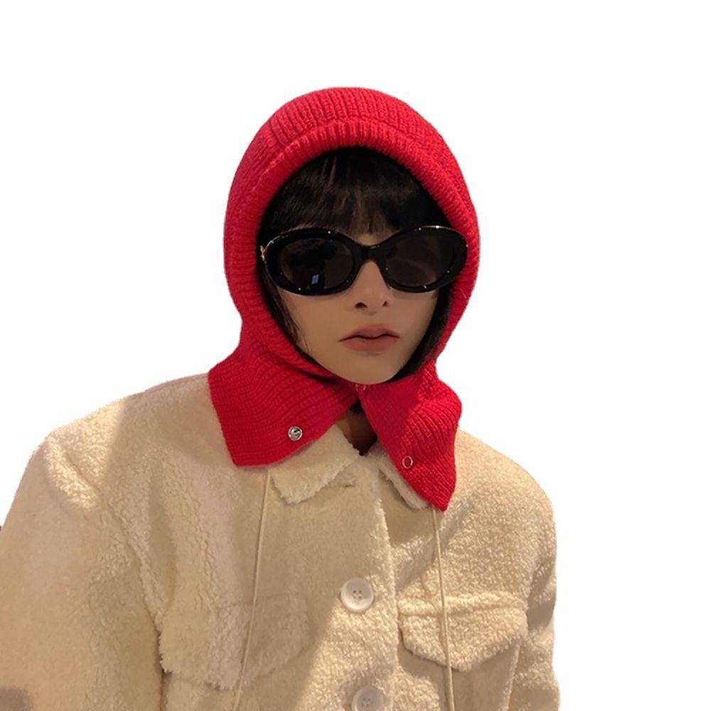 Ear Protection Scarf Outdoor Bonnet Hat Women Winter Cap Pullover Cap Beanies Hat Knitted Hats
