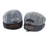 Letter Kids Denim Beret Embroidered Newsboy Cap Adjustable Drawstring Peaked Cap  Boy