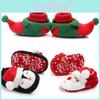 Unisex Kids Baby Winter Warm Slippers Santa Claus Shoes 3d Cartoon Design Christmas