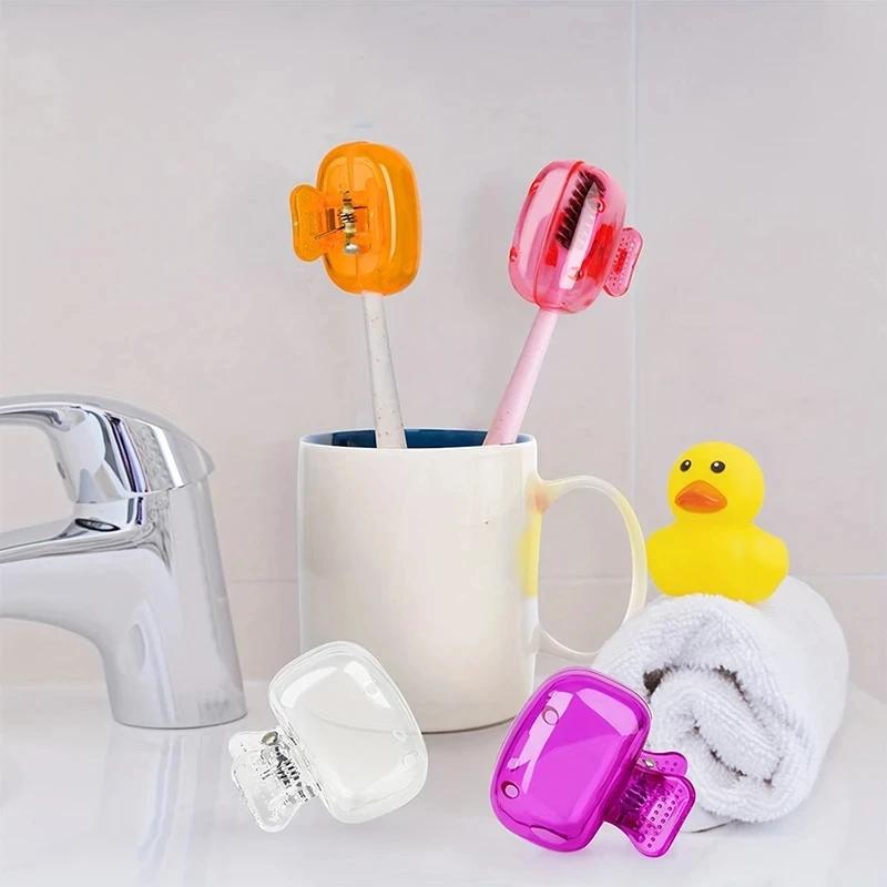 1PCS Reis Tandenborstel Hoofddeksels Tandenborstel Beschermkap Borstel Pod Case Beschermende Draagbare Plastic Clip Voor Huishoudelijk Reizen