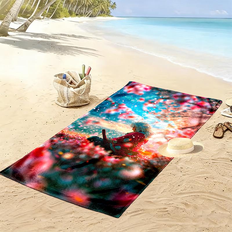 1pc naruto Beach Towel, Soft Beach Towel Suitable for Beach Swimming, Outdoor Camping and Traveling