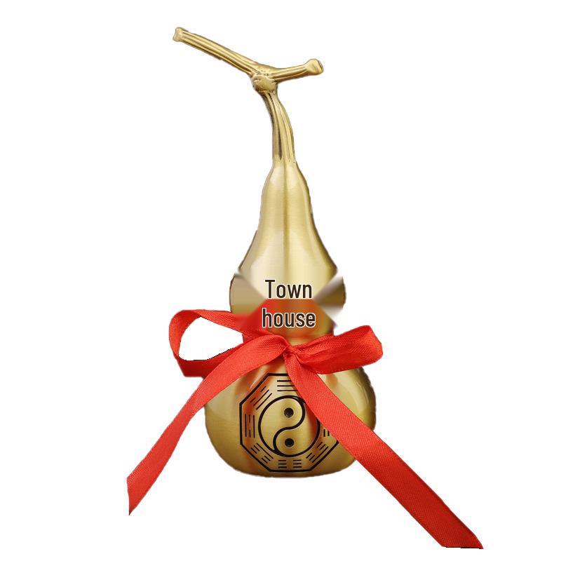 

Латунный золотой орнамент в виде бутылки-горлянки Багуа Extra Small - Height 8cm