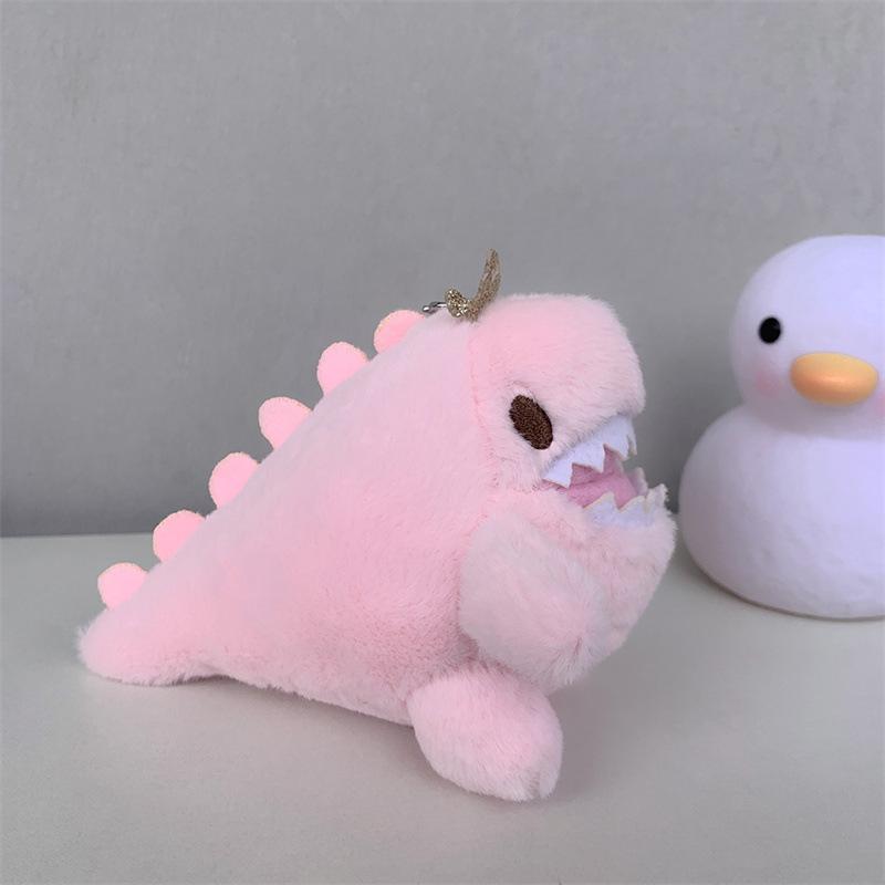 Cartoon Kawaii Chubby Dinosaur Plush Doll Keychain Pendant Creative Ins Small Fresh Dinosaur Backpack Pendant Kids Gifts