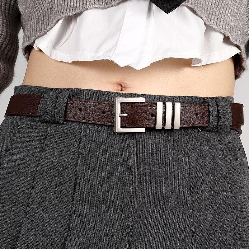 Womens Korean Classic Denim Jeans With Fashionforward Black Belt For Casual Outfits Chic