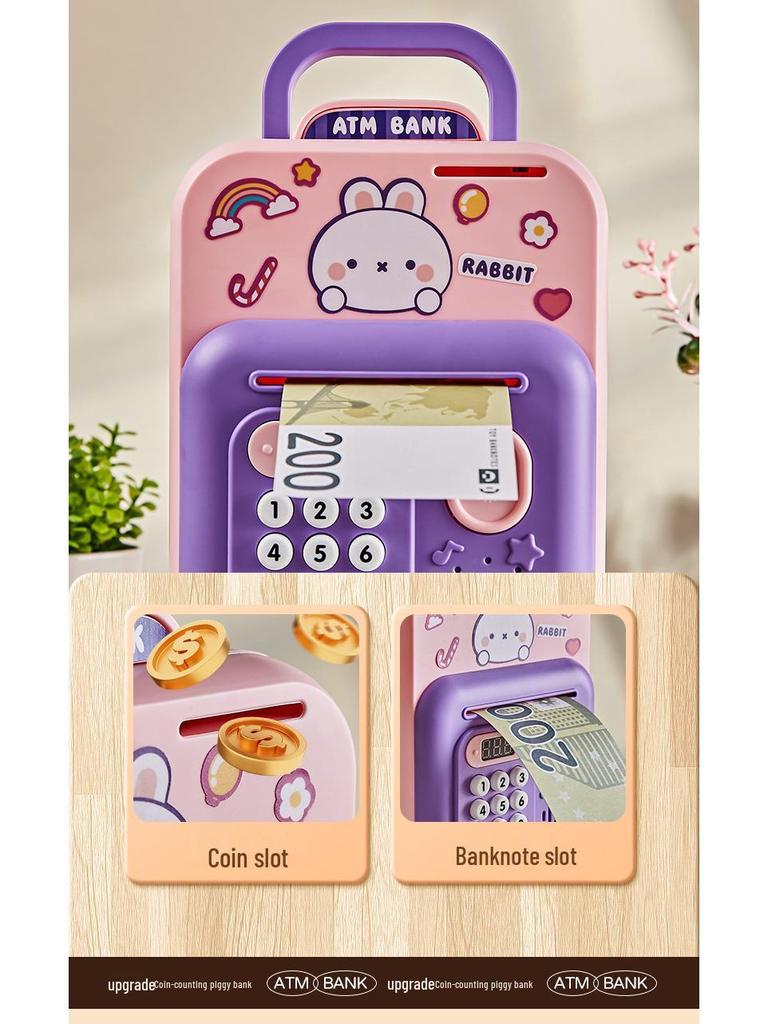 Password Coin Counting Money Jar: 2025 Kids' Savings Gift with Removable Lid