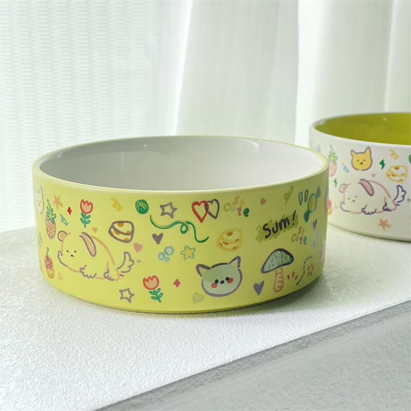 YXPET Ceramic Anti-Spill Pet Bowl