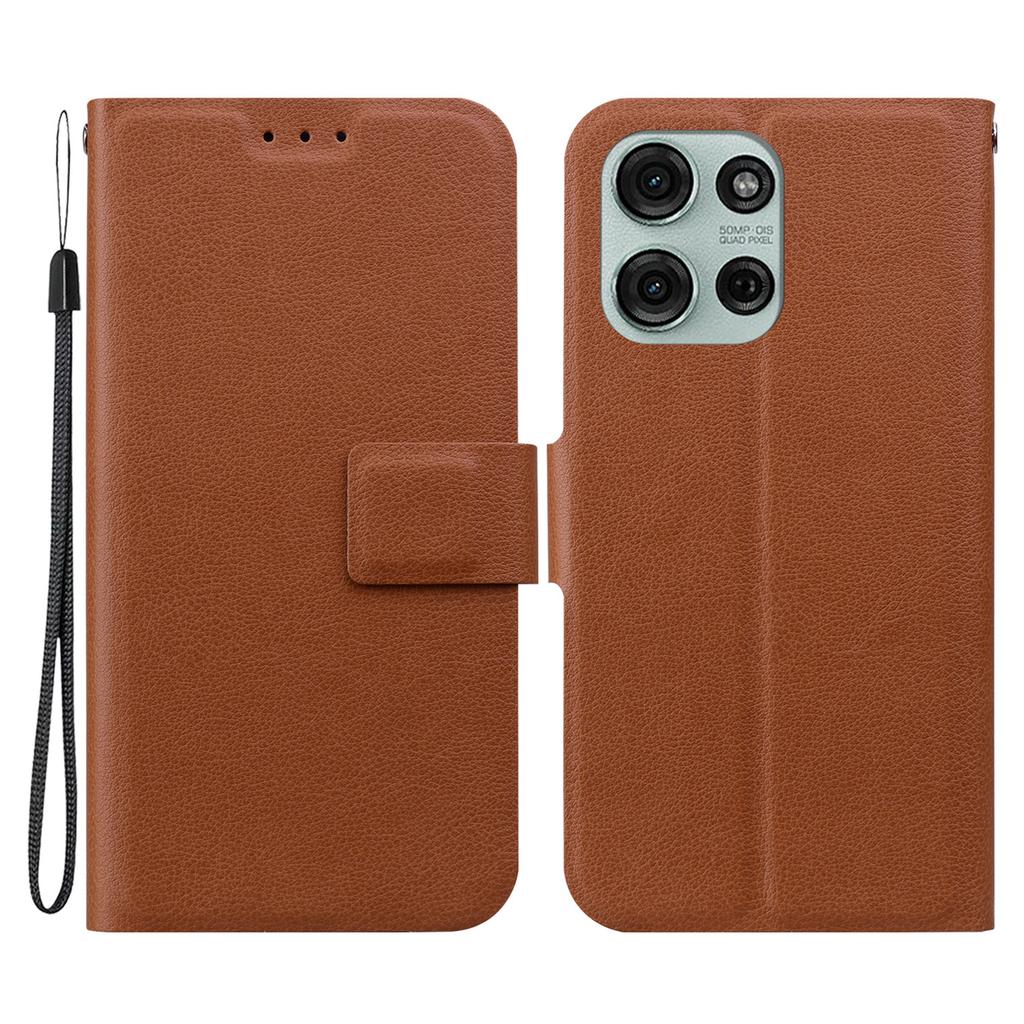 Für Motorola Moto G75 5G Hülle Ultradünne PU-Leder+TPU Handyhülle mit Kartenfach