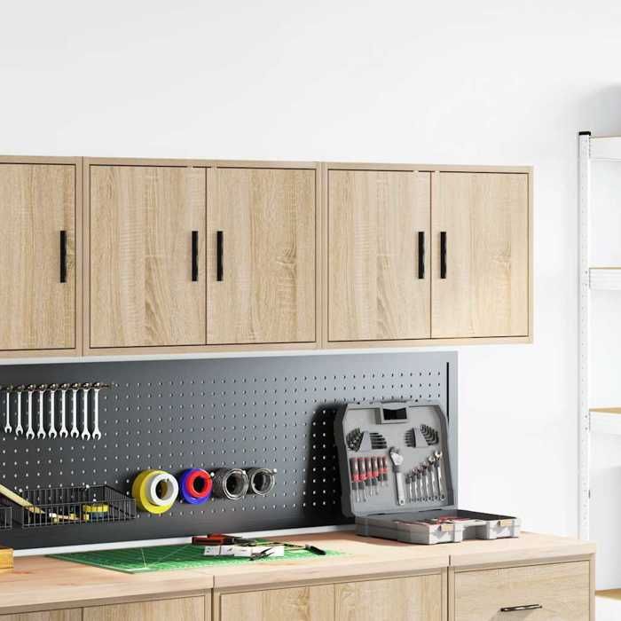 VidaXL Wall Cabinets for Garage 2 Pcs Sonoma Oak Engineered Wood 860648