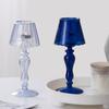 Creative Desk Lamp Shaped Glass Candle Holder European Romantic Dinner Candle Holder for Wedding Dinning Party Supplies Decor