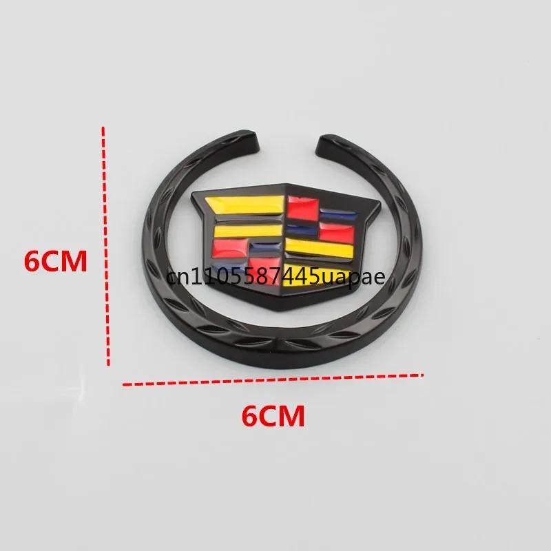 6CM Alloy Car Window Side Emblem Sticker Rear Trunk Badge for Cadillac ATS BLS CT6 CTS EXT SLR  STS XLR XT4 XTS Escalade Deville