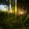 CrossLED Solar Waterproof Firework Garden Lights - Outdoor Courtyard Decoration, Colorful LED Display