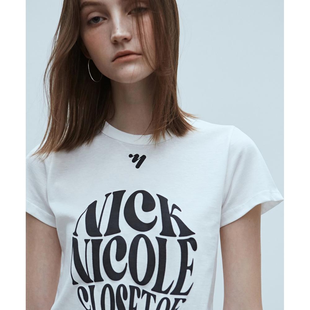 

НИКНИКОЛЬ КОРПУСНЫЙ ТОП С ЛОГОТИПОМ NICOLE SYMBOL БЕЛЫЙ