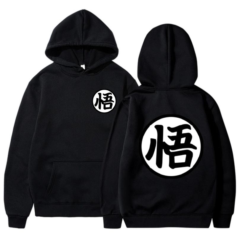 Japanese Anime Cartoon Goku Vintage Printed Fashion Hoody Plus Fleece Pullover Casual Women Unisex Hoodies Sweatshirts Hip Hop Streetwear