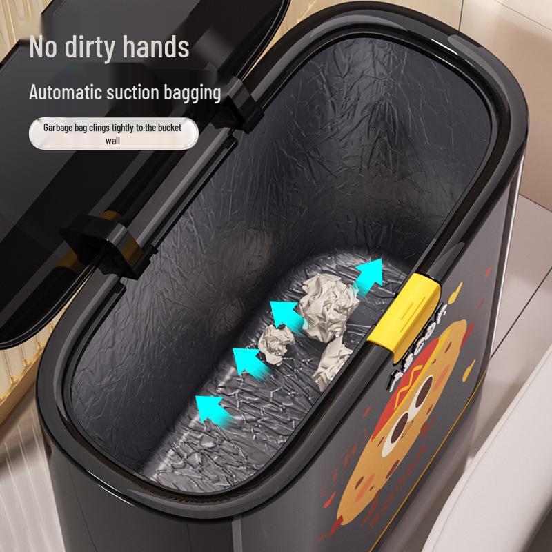 2026 Gap Trash Can: Stylish, Large Capacity Bin with Lid for Bathroom, Kitchen, and Living Room