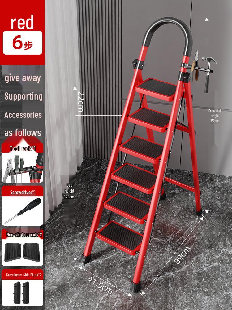 Compact Multi-Functional 4-Step Folding A-Frame Household Ladder