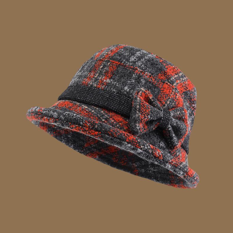 

Осень и Зима Для Женщин Среднего и Пожилого Возраста Утепленная Теплая Шапка Мамы Холодная Вязаная Шапка Шерсть Тренд Ретро