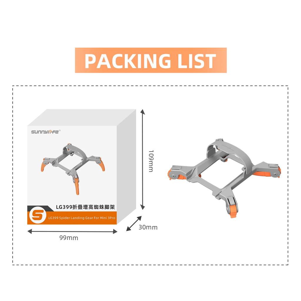 Spider Increased Height Tripod Drone Foldable Landing Gear for DJI Mini 3 Pro