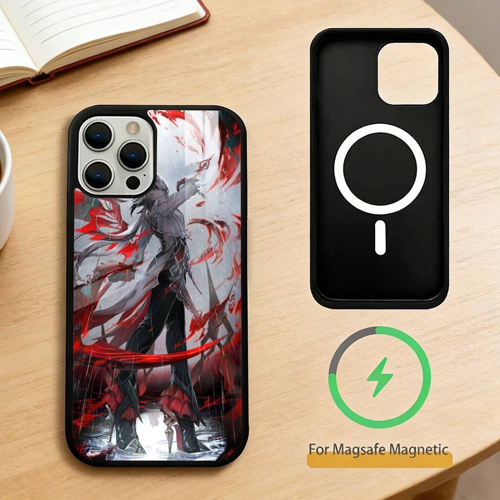 

Arlecchino Genshin lmpact Phone Case For iPhone 14,16,15,13,17,12,Plus,Pro,Max Magnetic For Magsafe Frosted Cover iPhone14