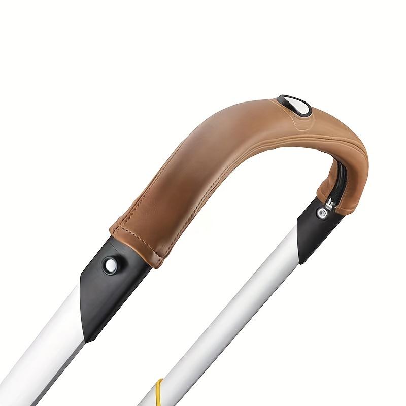 Stroller Handle Cover Handle Sleeve Cover Removable PU Leather Bumper Handlebar Sleeve Protect Case for Baby Stroller Dust-Proof