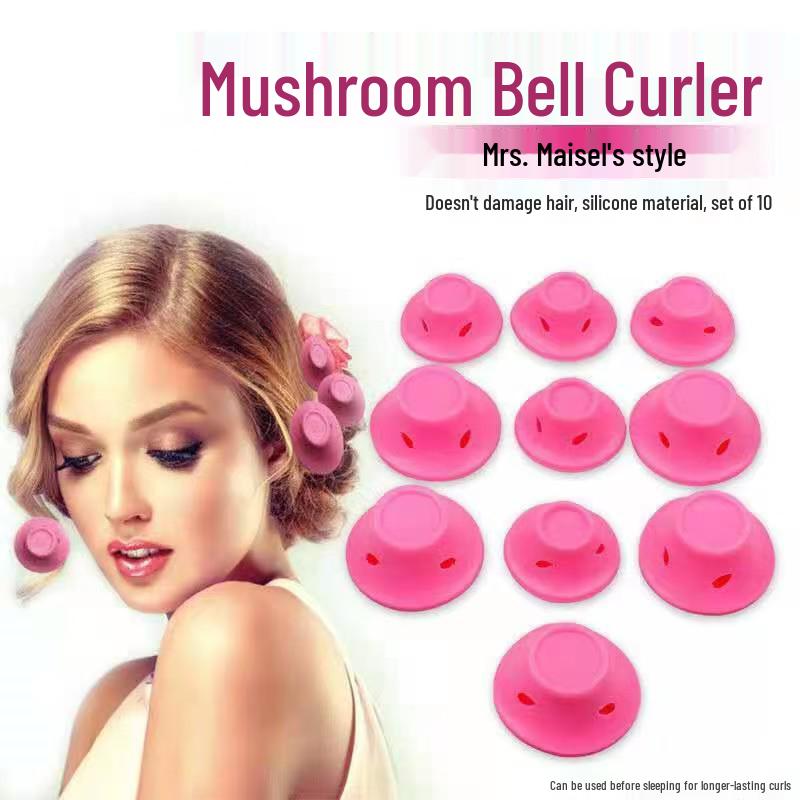 Silicone Lazy Bell Mushroom Hair Rollers - No Damage Sleep Curlers