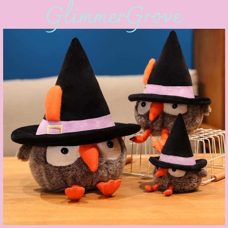 Owl Plush Toy Halloween Decor Cute Soft Stuffed Animal For Girls Home Office