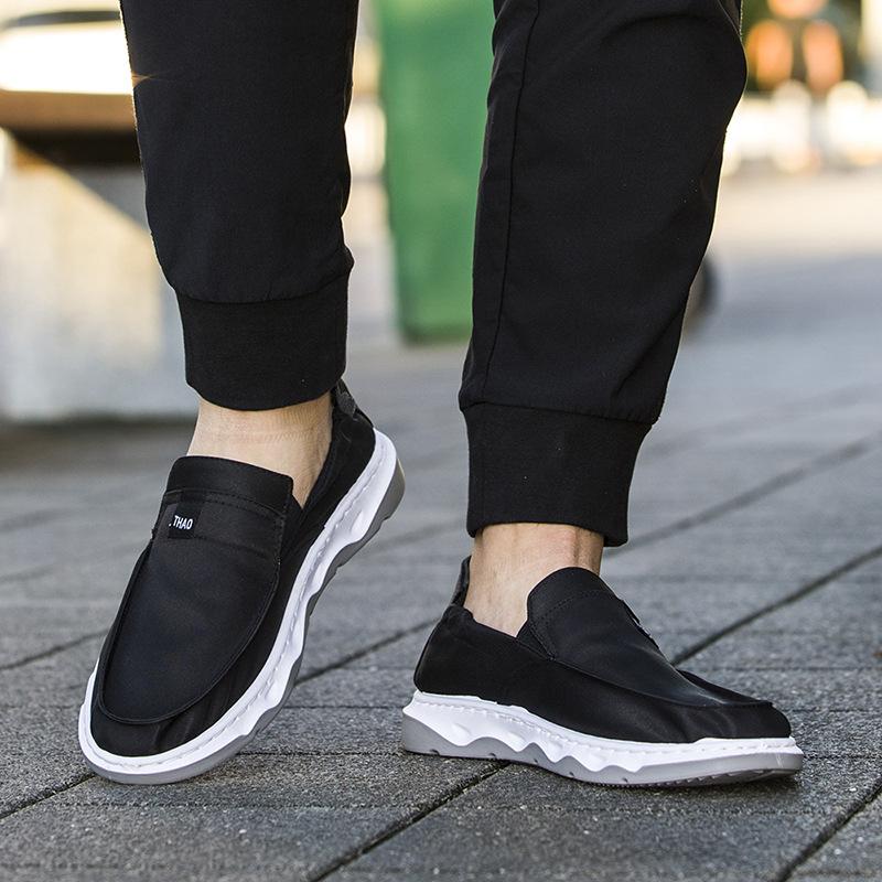 Men's Slip-on Thin Breathable Casual Shoes Flat Cloth Shoes Trend All Match Sports Board Shoes