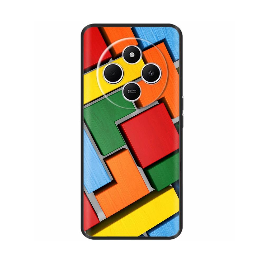 Shockproof Funda For Xiaomi Redmi A4 5G Case 6.88" Soft TPU Silicone Phone Cover For RedmiA4 2024 A 4 Capas Printed Heart Flower