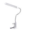 Gooseneck LED Work Light Silver C Clamp LED 21W Dimmable Machine Tool Work Light Aluminum Gooseneck