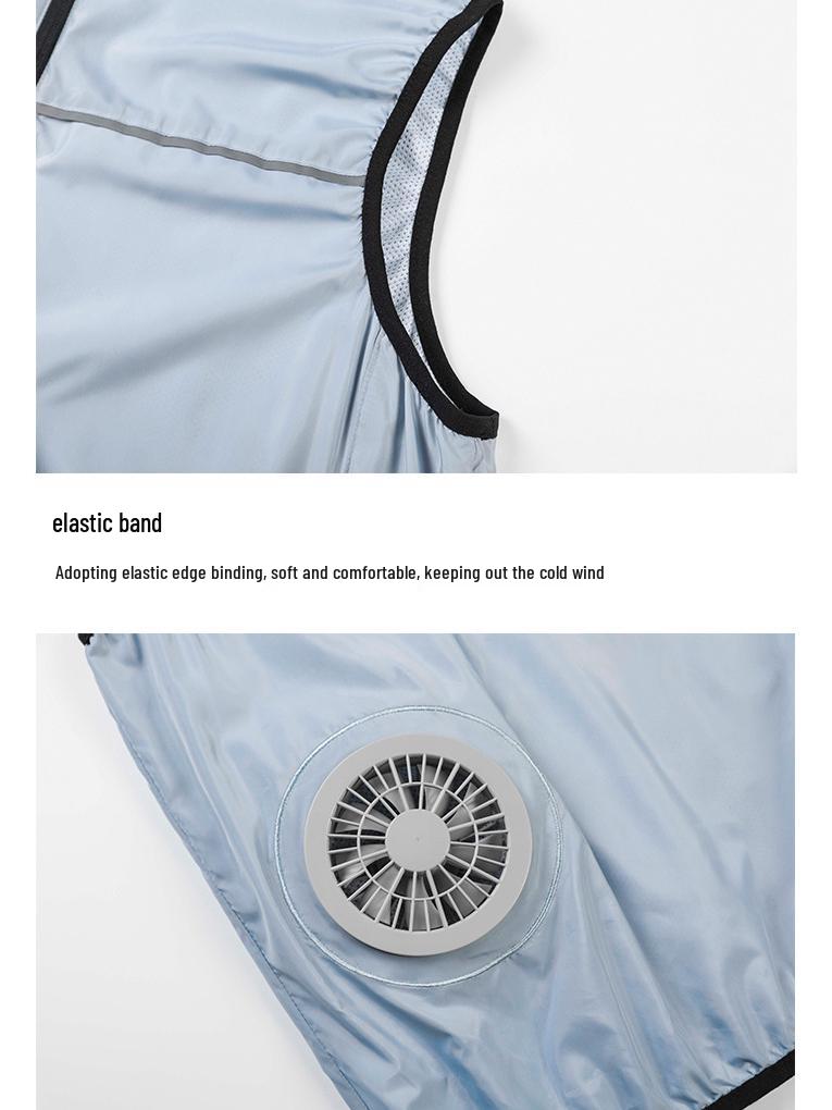 Men's Summer Cooling Vest with Fan: Outdoor Sun Protection, Sweat Absorption, Heatstroke Prevention, and Heat Dissipation.