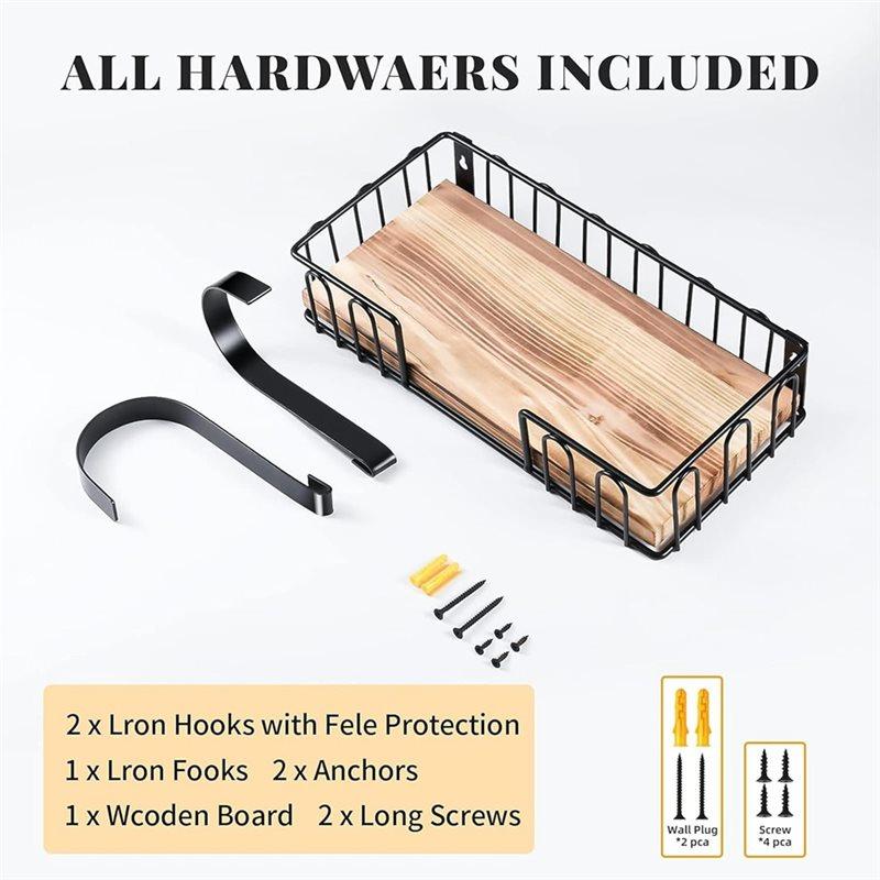 Laundry Room Decor And Storage Ironing Board Hanger Metal Wall Mount Iron And Ironing Board Holder With Large Storage Capacity