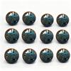 33mm Vintage Blue Ceramic Knob Polished Metal Finish Antique Drawer Pulls for Cabinet Doors Home Decor Handles