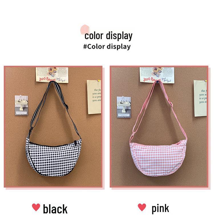 Retro Plaid Women's Dumpling Crossbody Handbag