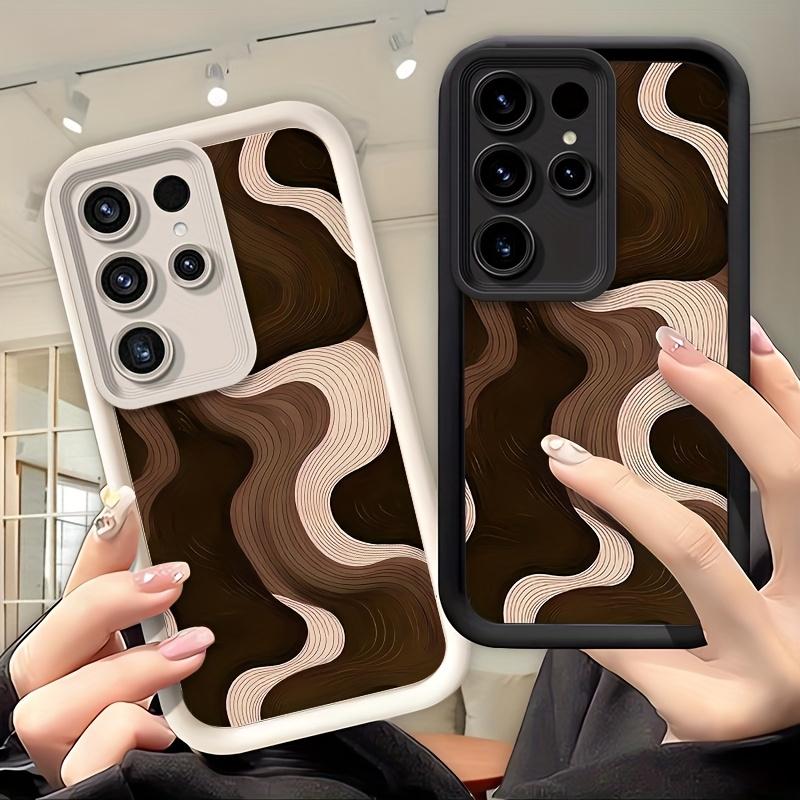 Retro Coffee Wave Pattern Phone Case Suitable for Samsung for Galaxy S26 S25 S24 S22 S21 S20 FE Ultra Plus5Ganti Drop Back Cover