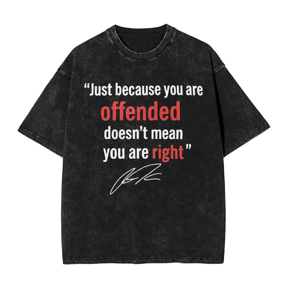 Herren You Cant Silence Us All I Am Charlie Kirk Ausgewaschen T-Shirts Sommer Kurzarm T-Shirts Rundhals Hip Hop Freizeit T-Shirt Sommer