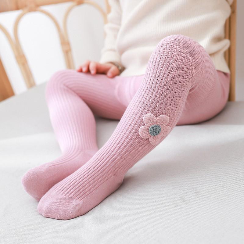 Infant Girls' White Footed Tights with Bow, Spring/Autumn Leggings Bodysuit
