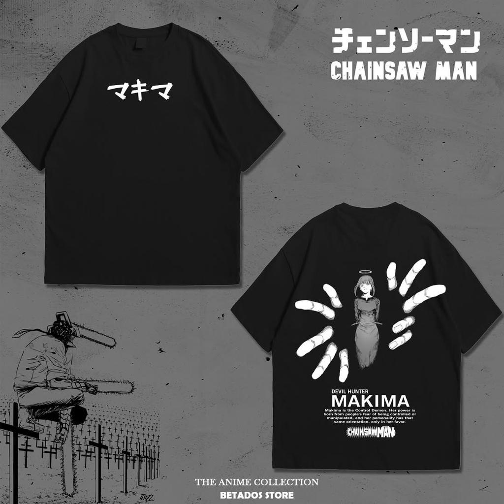 Chainsaw Man Makima Graphic T-Shirt Men Women Japanese Anime Manga Oversized Y2k Streetwear Short Sleeve Manga TShirt Streetwear Female Male Clothing