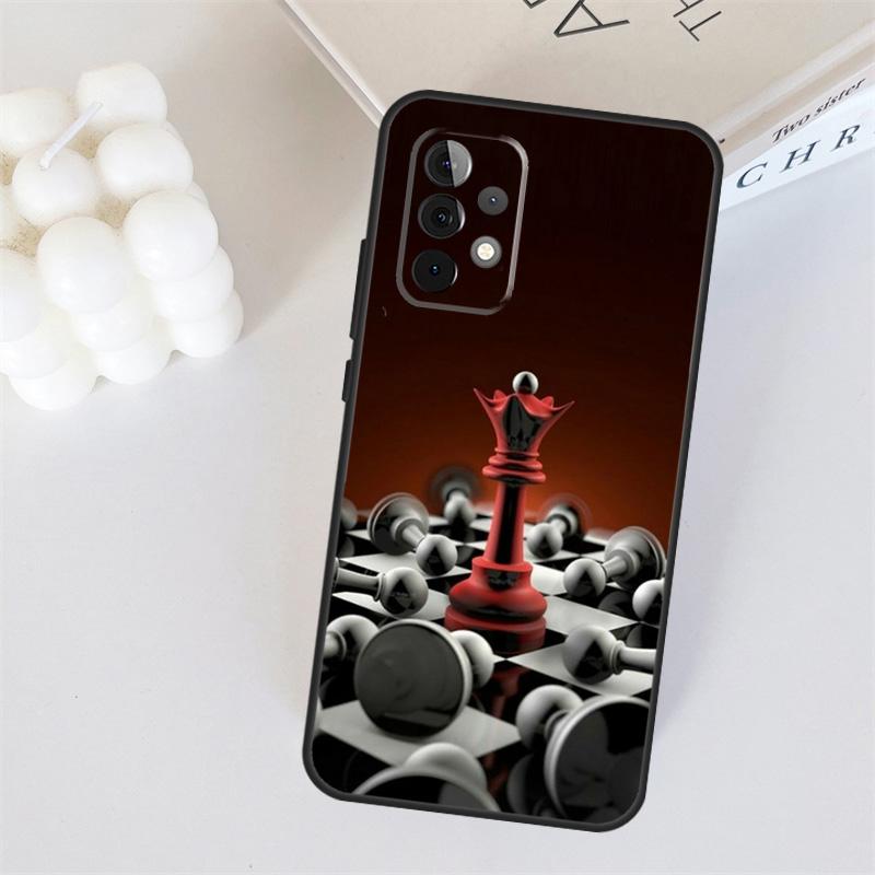 Chess Pieces For Samsung Galaxy A55 A35 A15 A36 A56 A26 A16 A22 A32 A52 A54 A34 A53 A33 A13 A06 A05 Case