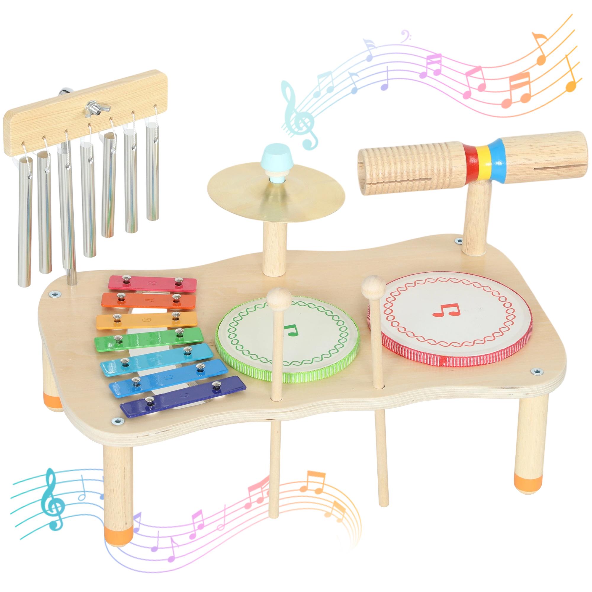 Children`s Wooden Musical Instruments Montessori with