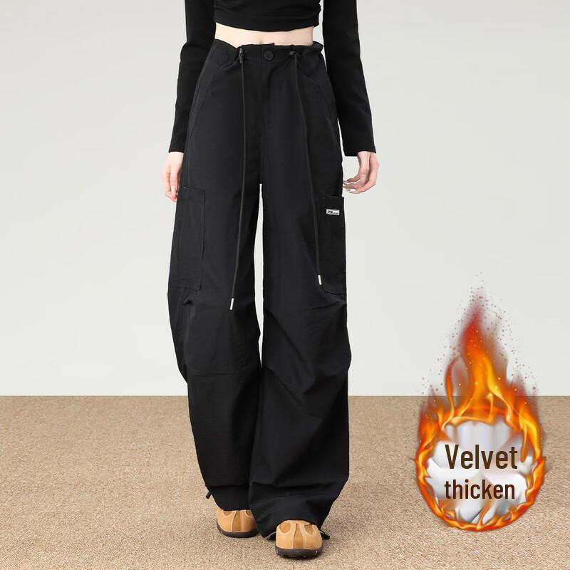 JEEP Women s Winter Plush-Lined Straight-Leg Cargo Pants M